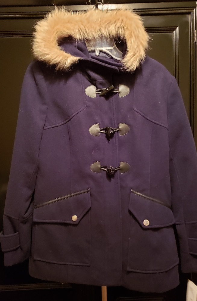 Free Shipping💚Blue Pea Coat style jacket